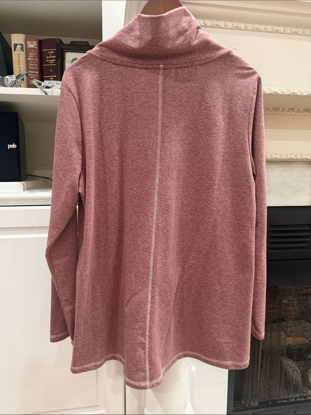 Soft Surroundings Brinley Cowl Neck Top XL Rose Pink Heather Button Tunic - Picture 4 of 11